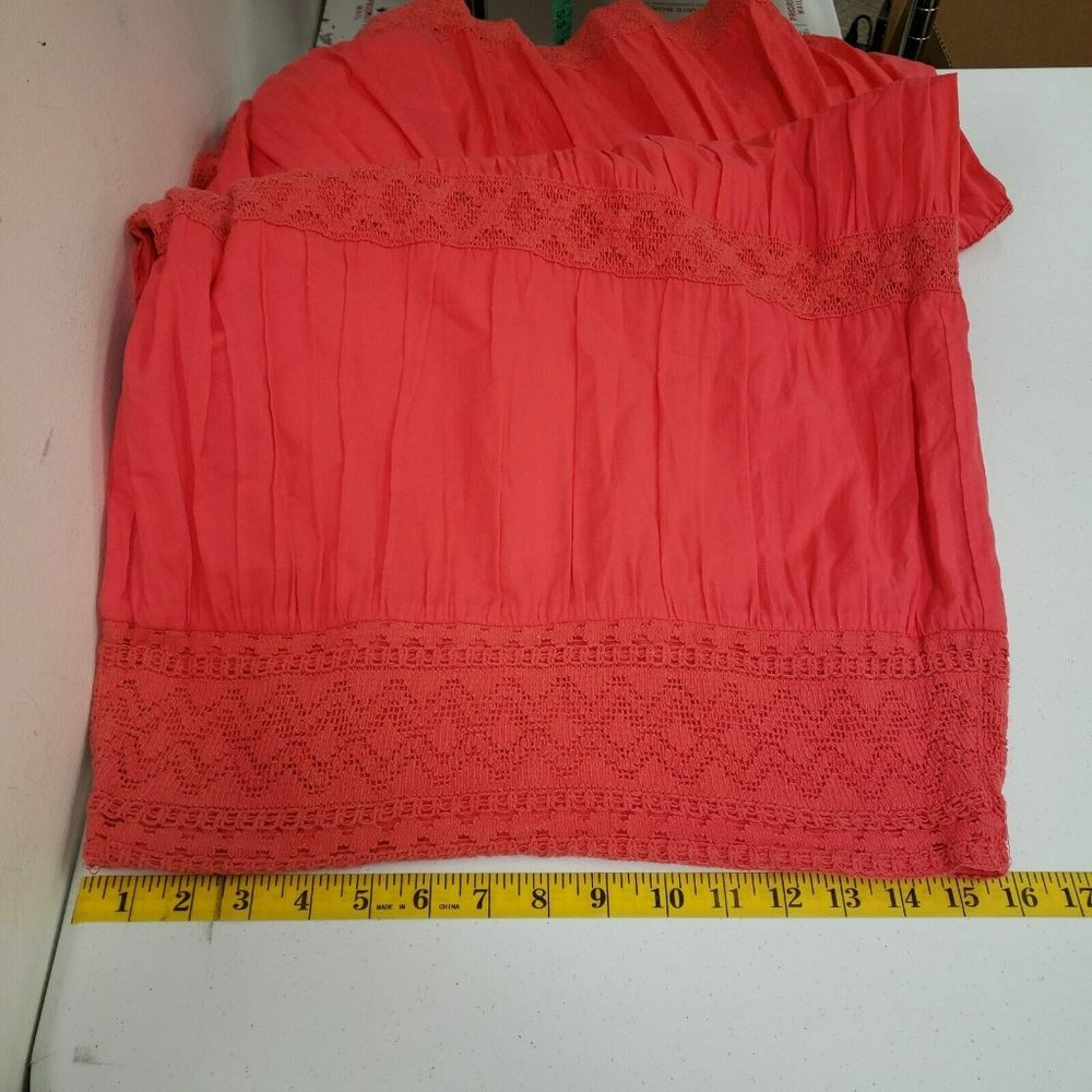 St Johns Bay Womens Tiered Embroidered Maxi Skirt Boho Lightweight - Picture 6 of 7